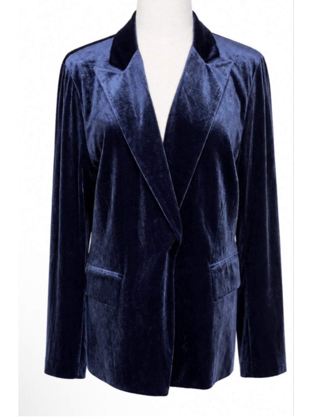NWT DR2 Blue Velvet Blazer L